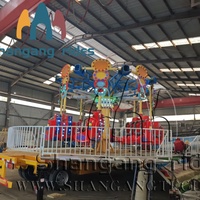 Manège Commercial Portable d'Extérieur Remorquable pour Fêtes Foraines et Carnavals, avec Fonction de Tir Aérien et de Rotation