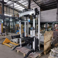 Machine multifonctionnelle de musculation avec poulie latérale, traction latérale et rangée basse, rack de squat pour usage domestique