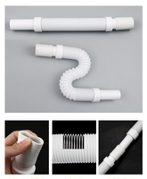 Kit de plomberie moderne pour lavabo de salle de bain avec tuyau de vidange en plastique extensible et réglable, joint anti-odeur, accessoires pour salle de douche, Chine