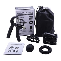 Ensemble de 5 anneaux/boules en silicone pour l'entraînement professionnel de la force de préhension et la rééducation des mains