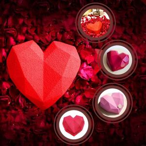 Molde de Silicona 3D con Forma de Corazón de Diamante, Grado Alimenticio, con Resina Epoxi, para Decoración de Pasteles, Molde para Fondant de Cumpleaños, Chocolate - Product Image 2