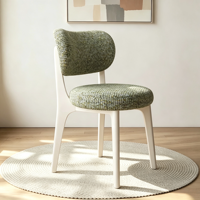 Chaises de salle à manger de luxe modernes, nouveau design, en tissu et cuir, pour café, salon, décoratives, à assemblage par mortaise et tenon, auto-assemblables