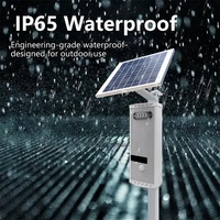 Detector de movimiento infrarrojo PIR IP65 para exteriores, reproductor de sonido de 120dB, luz estroboscópica Solar, sistema de alarma de sirena de 433MHz, funciona con batería de Metal