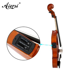 Aiersi Sinomusik, gran oferta, precio <span class=keywords><strong>barato</strong></span>, violín de arce acústico eléctrico para estudiantes con estuche, instrumentos musicales con pastilla - Product Image 3