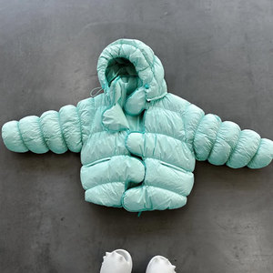 عالية الجودة للغاية الوزن الثقيل Gsm الشتاء الدافئ المتضخم مطوي بغطاء الرأس سحاب يصل عادي الشتاء مصمم الشارع الشهير - Product Image 1