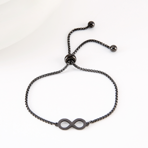 Pulsera Deslizante Infinita Ywyougang Minimal Forever Love, Cadena de Perlas, Personalizable con Grabado, Apilable - Product Image 5