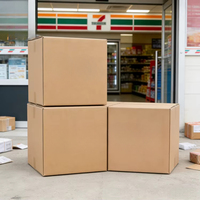 Boîte en carton ondulé pliable, solution d'expédition peu encombrante pour livres et magazines, légère et facile à assembler