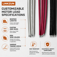 Câble interne UL3266 16AWG résistant à la chaleur pour moteur de mixeur, connexion étamée, faisceau personnalisé pour blender intelligent
