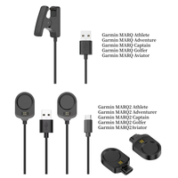 Station de charge pour montre intelligente Garmin MARQ2 Gen2 avec adaptateur d'alimentation magnétique, câble de charge avec blindage tressé pour athlètes et golfeurs
