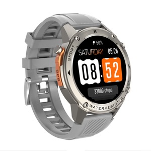 Jam tangan pintar olahraga monitor kesehatan, arloji cerdas tahan air tingkat tinggi 5ATM anti air berenang BT panggilan - Product Image 3