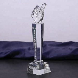 China Factory Custom Evento en blanco deporte Ceremonia Anual Crystal Glass Award Trophy <span class=keywords><strong>trofeos</strong></span> - Product Image 4