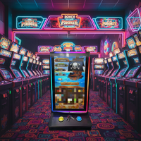 Machine de jeu vidéo verticale à pièces de monnaie Fusion 4 de 23,6 pouces, tendance, avec boîte métallique