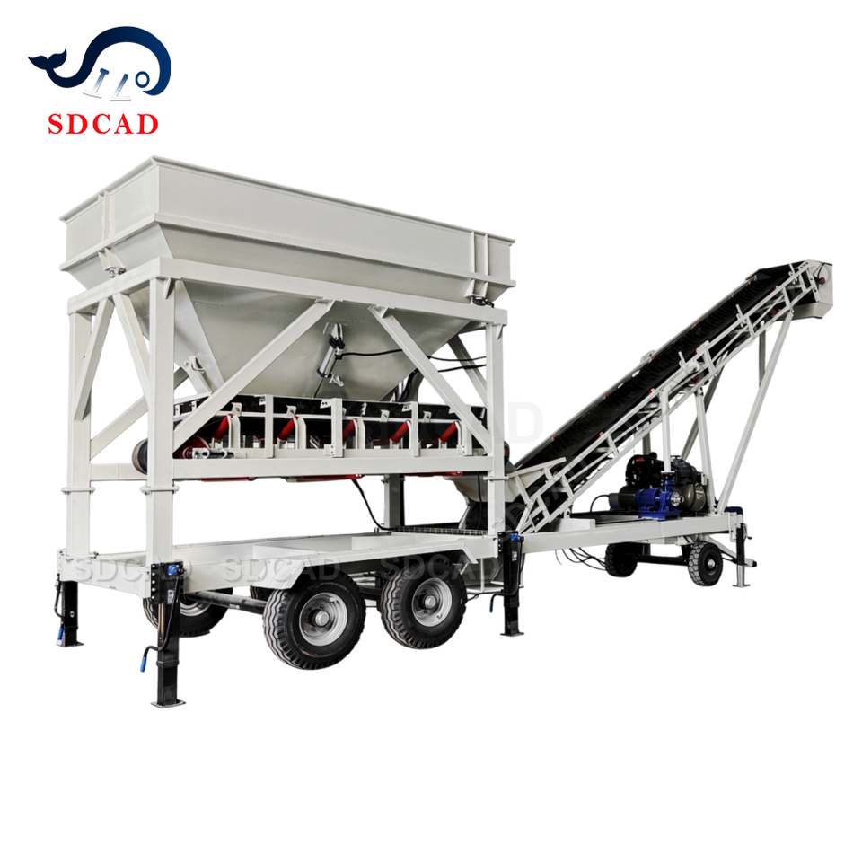 Machine Batching And Mixing Emphasizes Water-free Batching & Discharging Mobile Dry Type Concrete ...