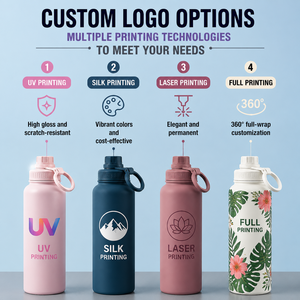 Botella de Agua de Acero Inoxidable de Doble Capa de 32 oz con Logotipo Personalizado, Tapa Magnética con Soporte para Teléfono, Tapa para Beber Directo, Regalo Empresarial - Product Image 2