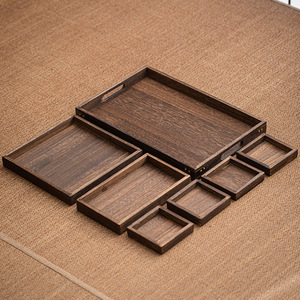 Ensemble de plateaux de service en bois de paulownia style chinois, 11 pièces, pour thé, en-cas, salon, multi-usages - Product Image 4