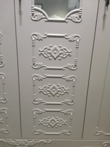 Super <strong>Cheap</strong> Armario Dormitorio 3 Door Wardrobe Steel Almirah Designs with Mirror Metal Wardrobe Locker <strong>Cupboard</strong> for Clothes - Product Image 4