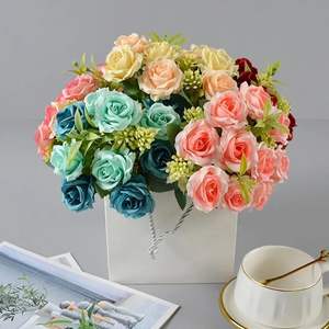 Vente en gros de fleurs artificielles en soie pour la décoration de mariage, roses artificielles au toucher réel, fleurs d'osmanthus artificielles - Product Image 4