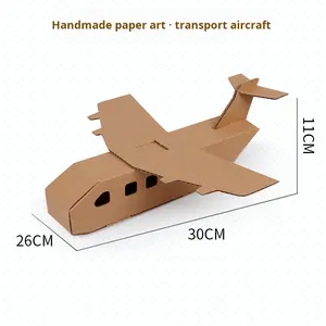 Jouets d'assemblage en carton faits main pour enfants : avion, char, voiture, sous-marin – Idéal pour la maternelle (0-24 mois) – Vente en gros - Product Image 6