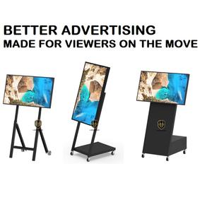 School Classroom Metal Aluminum <b>TV</b> <b>Stand</b> with 360 Degree <b>Swivel</b> Tilt & Rotate 32"+ Screen Capacity - Product Image 4
