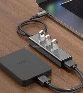 Aluminum Alloy Shell <b>USB</b> 3.0 HUB Type C Hub 1-to-4 3.0 <b>USB</b> <b>Extender</b> Laptop <b>USB</b> Docking Station - Product Image 6