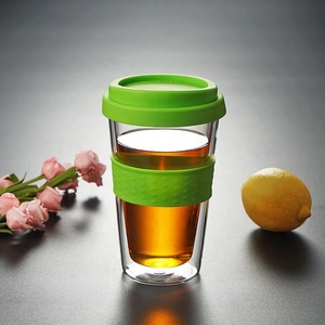 Tasse à Café Tasse de Voyage Offre Spéciale Personnalisé Réutilisable En <span class=keywords><strong>Verre</strong></span> Avec couvercle En <span class=keywords><strong>Verre</strong></span> À <span class=keywords><strong>Double</strong></span> <span class=keywords><strong>Paroi</strong></span> Bon Marché <span class=keywords><strong>250</strong></span> <span class=keywords><strong>Ml</strong></span> Tasses Clair Pour 1 utilisateurs Rond - Product Image 5
