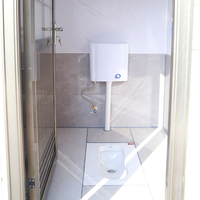 Cabine Sanitaire Portable Haut de Gamme Personnalisée Moderne à Quatre Postes avec Évier Externe, Panneau Sandwich Écologique pour Parc, École, Hôpital
