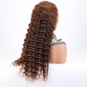 วิกผมแท้ 100% Remy แบบผูกเชือกด้านหน้า 13x4 HD Lace ลอนบอดี้<span class=keywords><strong>เวฟ</strong></span> ความหนาแน่น 180% ขายส่ง <span class=keywords><strong>สี</strong></span>น้ำตาลช็อกโกแลต ผมเวอร์จิ้นแท้เหมือนจริง ยาว - Product Image 5