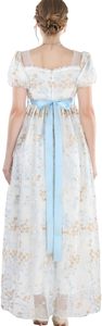 <span class=keywords><strong>Robe</strong></span> de style régence, inspirée de Jane Austen, pour fête du thé victorienne, blanche, lavable, longueur ras du sol, idéale pour l'été - Product Image 3