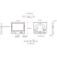 FeelWorld TP10 prend en charge les smartphones, les tablettes, les téléprompteurs pour smartphones et appareils photo reflex numériques, téléprompteur portable pliable de 10 pouces pour les équipements de diffusion télévisuelle
