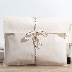 Tas kolor katun krem ramah lingkungan 100% alami daur ulang dengan Logo cetak untuk hadiah kantong debu kecil kustom - Product Image 2