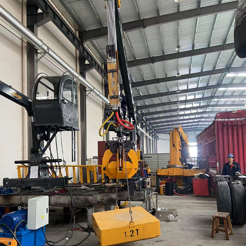 6800mm Boom Crane with Hydraulic Grab