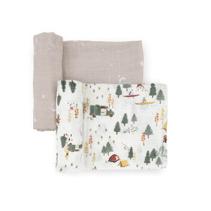 Couverture d'emmaillotage en mousseline <span class=keywords><strong>de</strong></span> coton biologique 100% premium, douce et respirante, avec logo personnalisé OEM, 200TC, imprimé animal, cadeau <span class=keywords><strong>de</strong></span> naissance - Product Image 4