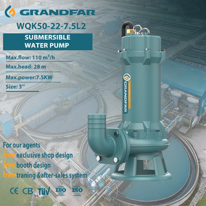 GRANDFAR 7.5KW 10HP 3'' Outlet 28m Head OEM Sewage Cutter <b>Pumps</b> Clean Water <b>Submersion</b> Industrial <b>Submersible</b> <b>Pump</b> WQK50-22-7.5L - Product Image 1