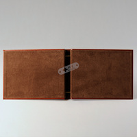 Porte-documents en cuir personnalisé avec logo, reliure à vis, durable, format paysage - Classeur de présentation