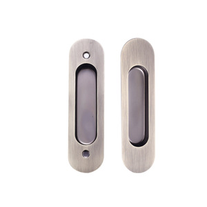 Stainless Steel Concealed Drawer Handles Oval Minimalist Cabinet Wardrobe <b>Door</b> Hardware Antirust Wire Drawing Finish - Product Image 2