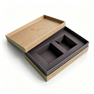 Cajas de regalo cuadradas rígidas personalizadas con bandeja interior en colores naranja, blanco y morado para embalaje de joyería, relojes y gafas. - Product Image 5