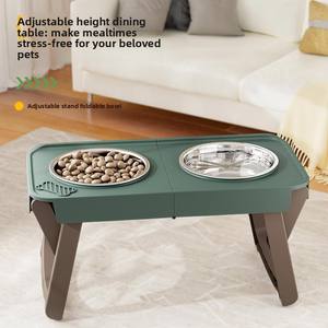 Prim çevre dostu paslanmaz çelik köpek maması su kasesi katlanabilir yükseltilmiş besleme kaymaz açık için <span class=keywords><strong>stand</strong></span>ı - Product Image 2