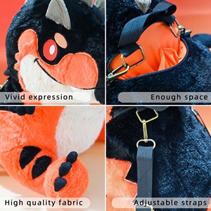 กระเป๋าตุ๊กตาไทแรนโนซอรัสเร็กซ์แบบนุ่มคุณภาพสูงสั่งทำพิเศษ พร้อมซิปและสายสะพาย กระเป๋าเป้สะพายหลังตุ๊กตาสัตว์ 3 มิติ - Product Image 4