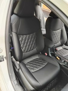 Fundas de Asiento de Cuero <span class=keywords><strong>Azul</strong></span> <span class=keywords><strong>Marino</strong></span> Premium con Costuras Verticales, Ajuste Personalizado, Juego Completo, Protector de Asiento de Auto Transpirable y Duradero - Product Image 4