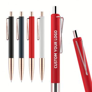 Stylos à bille en plastique et métal haut de gamme avec logo personnalisé - Cadeau d'affaires promotionnel de luxe, impression UV multicolore, design moderne, écriture 0,5 mm - Product Image 4