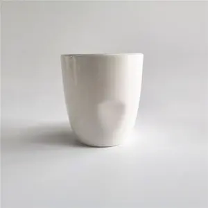 화이트 도자기 호텔 사용 손가락 컵 세라믹 차 컵