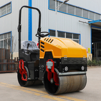 Compacteur routier vibrant hydraulique de 6 tonnes à double tambour et moteur diesel, fourni par l'usine