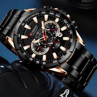 Pemasok Jam Tangan Pria Quartz Custom 8363, Stainless Steel, Tahan Air, Bercahaya, Kalender, Grosir, OEM, ODM, Jam Tangan Bisnis
