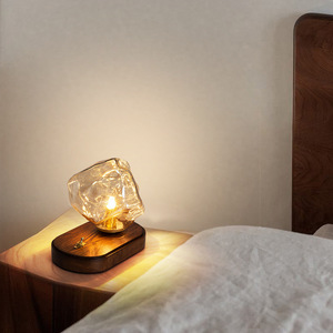 Designer Retro Style Ice Cube <b>Table</b> <b>Lamp</b> Ambient Night Light for Bedroom Living Room <b>Study</b> Decorative Bedside Nightstand Light - Product Image 1