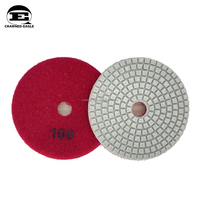 Almohadilla de pulido de diamante de grano 50-3000 de 4 "de alta calidad, almohadillas de pulido de disco de molienda de 80-125mm para granito/cuarzo/mármol