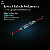 Variateur de lumière tactile mini LED 12-24VDC 1CH3A CV E1-C