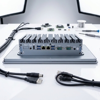 PC Panel Industri 15 Inci J1900 I5 Layar Sentuh Resistif Komputer Tertanam Tanpa Kipas 2COM RS485 untuk Otomasi