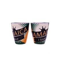 Jamaika Touristen-Souvenirs Zivilisation Schnapsglas Tequila Perfektes Strand-Design Schnapsglas für Strand-Souvenirs
