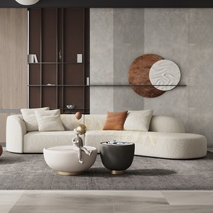Meubles de salon modernes de luxe, canapés en acier inoxydable et en bois, ensemble de canapés, meubles de salon, canapé - Product Image 2