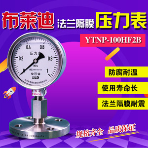Manómetro de Diafragma YTNP-100HF2B 100mm 0-1.6MPa con Brida de Acero Inoxidable, Fabricado en Pekín - Product Image 5
